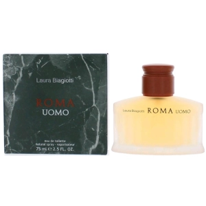 Laura Biagiotti Men's Eau De Toilette Spray - Roma Uomo Everyday Casual Wear, 2.5 oz