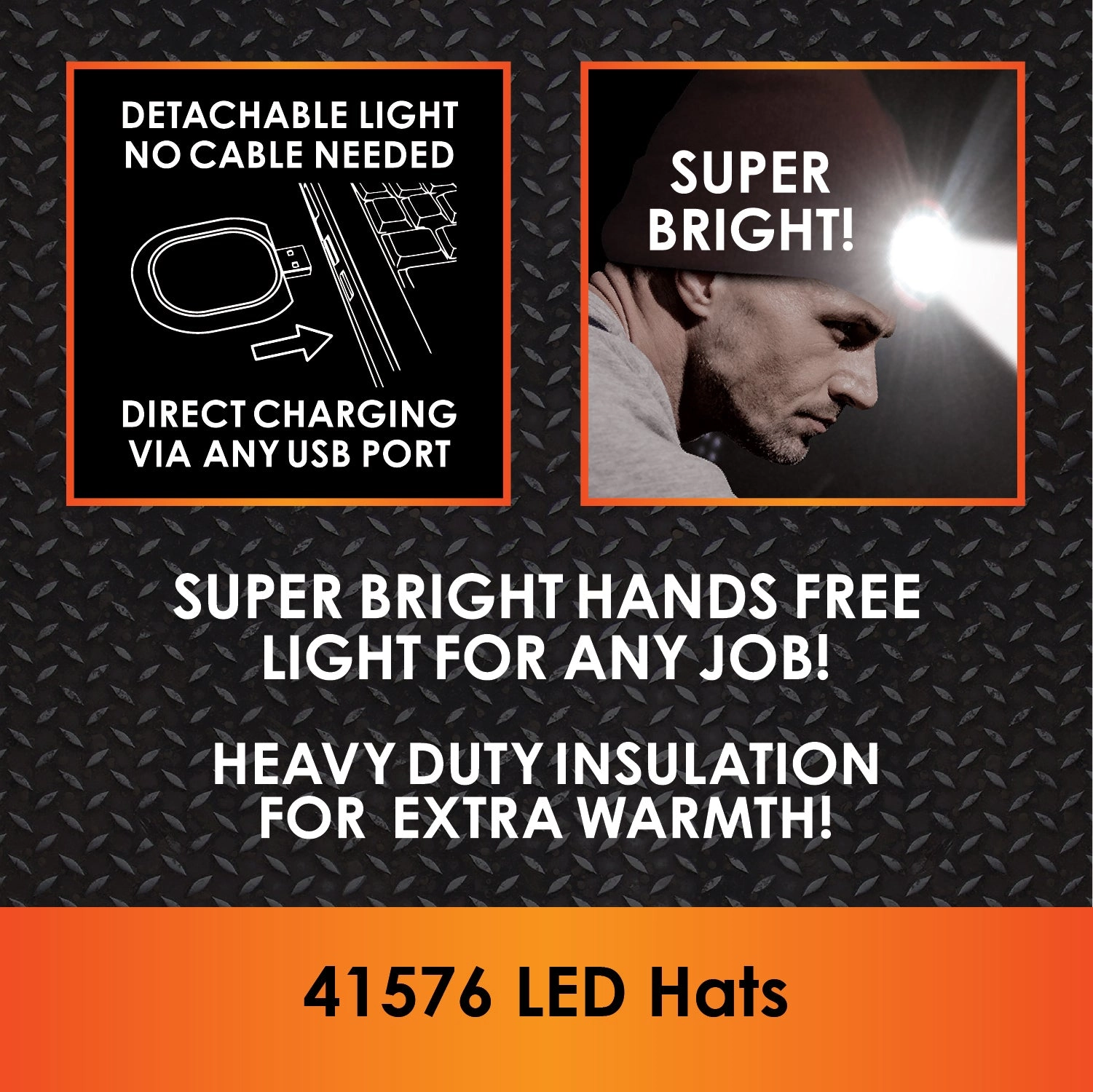 LED Knit Hat Floor Display Kit 24 Pieces Per Retail Ready Display 88466