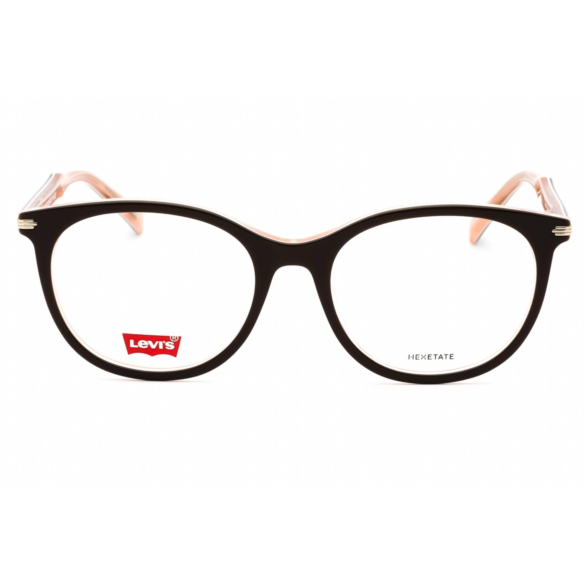 Levi's Women's Eyeglasses - Brown Peach Cat Eye Full Rim Frame | LV 5032 0MS5 00