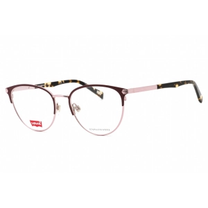 Levi's Women's Eyeglasses - Burgundy Pink Cat Eye Full Rim Frame | LV 5036 00T5 00