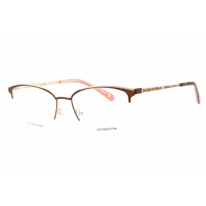 Liz Claiborne Women's Eyeglasses - Brown Cat Eye Metal Half Rim Frame | L 673 009Q 00