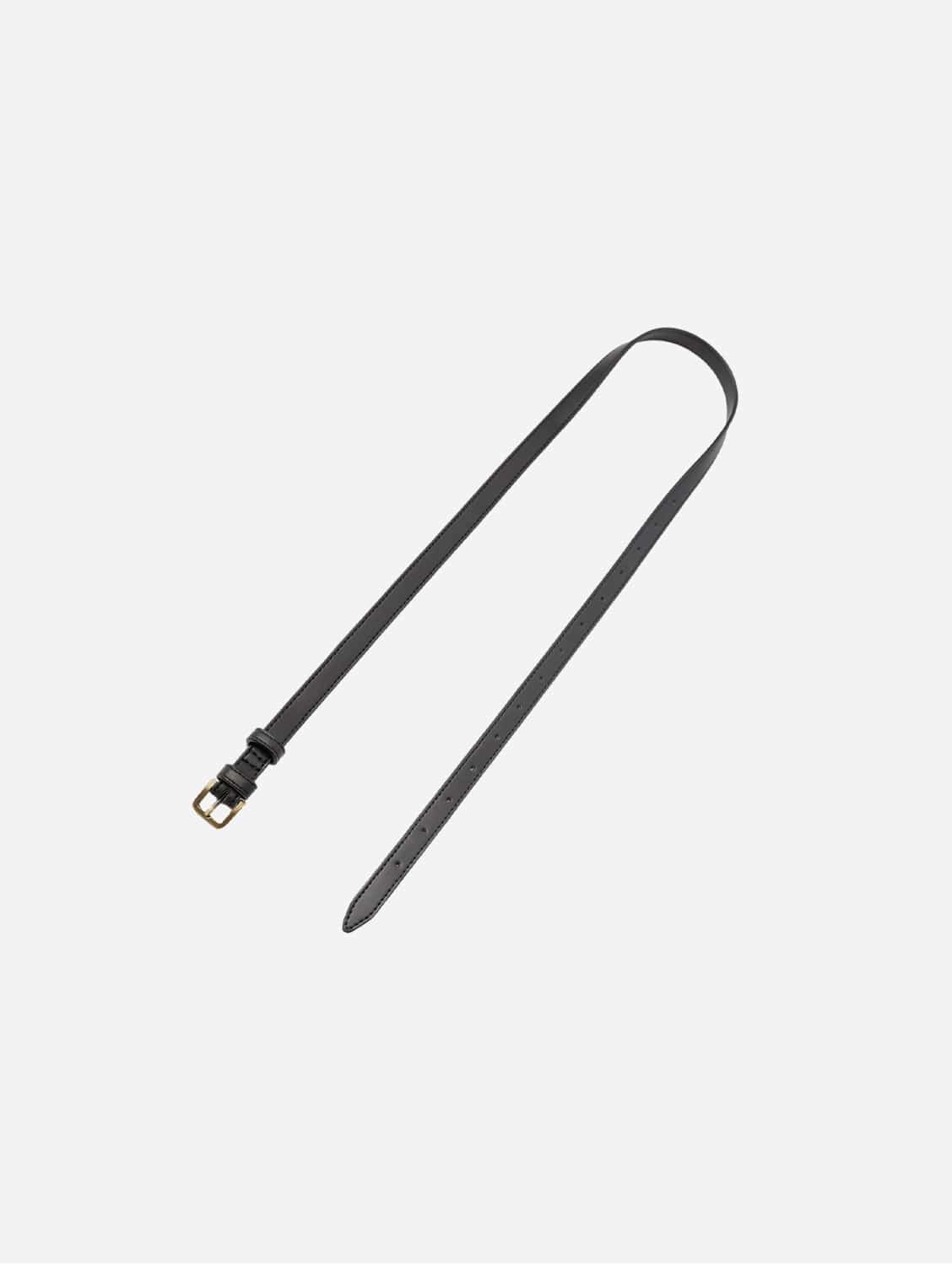 Long Apple Leather Vegan Belt Bag Strap | Black