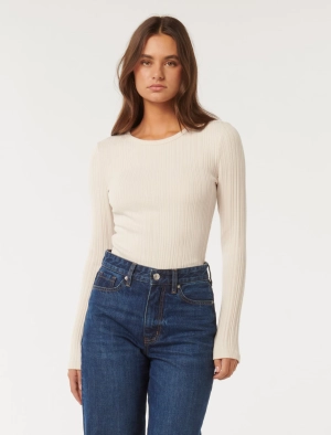 Meghan Rib Crew Neck Top