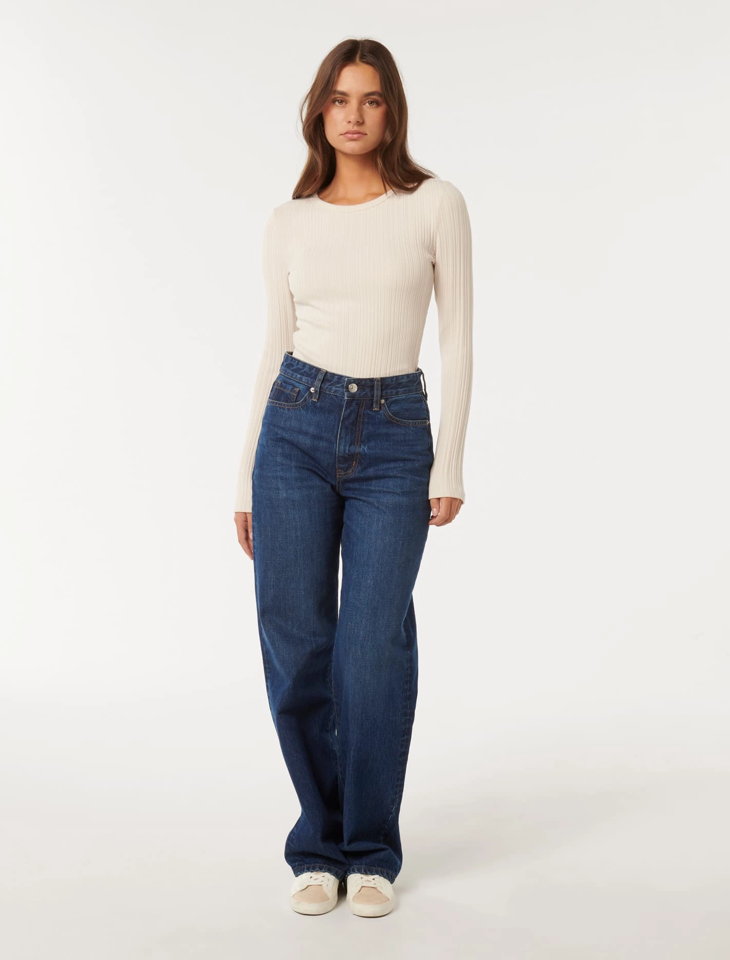 Meghan Rib Crew Neck Top