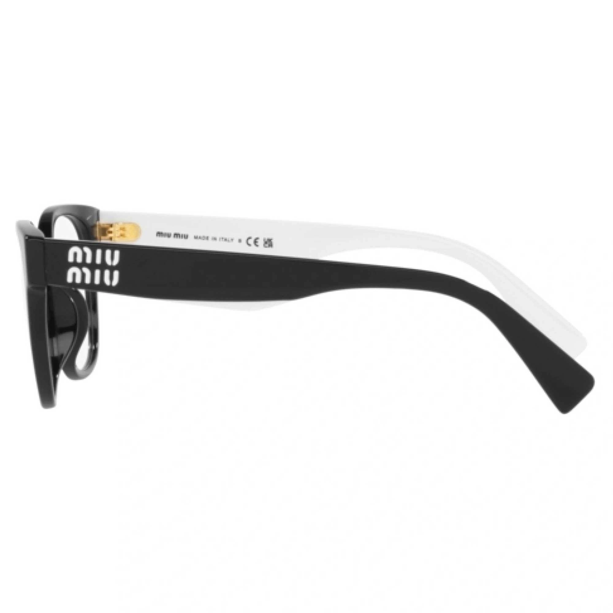 Miu Miu Women's Eyeglasses - Black Square Full Rim Frame Demo Lens | 02VV 10G1O1