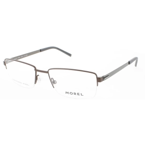 Morel Men's Eyeglasses - Brown Metal Half Rim Rectangular Shape Frame | 30036L MG03