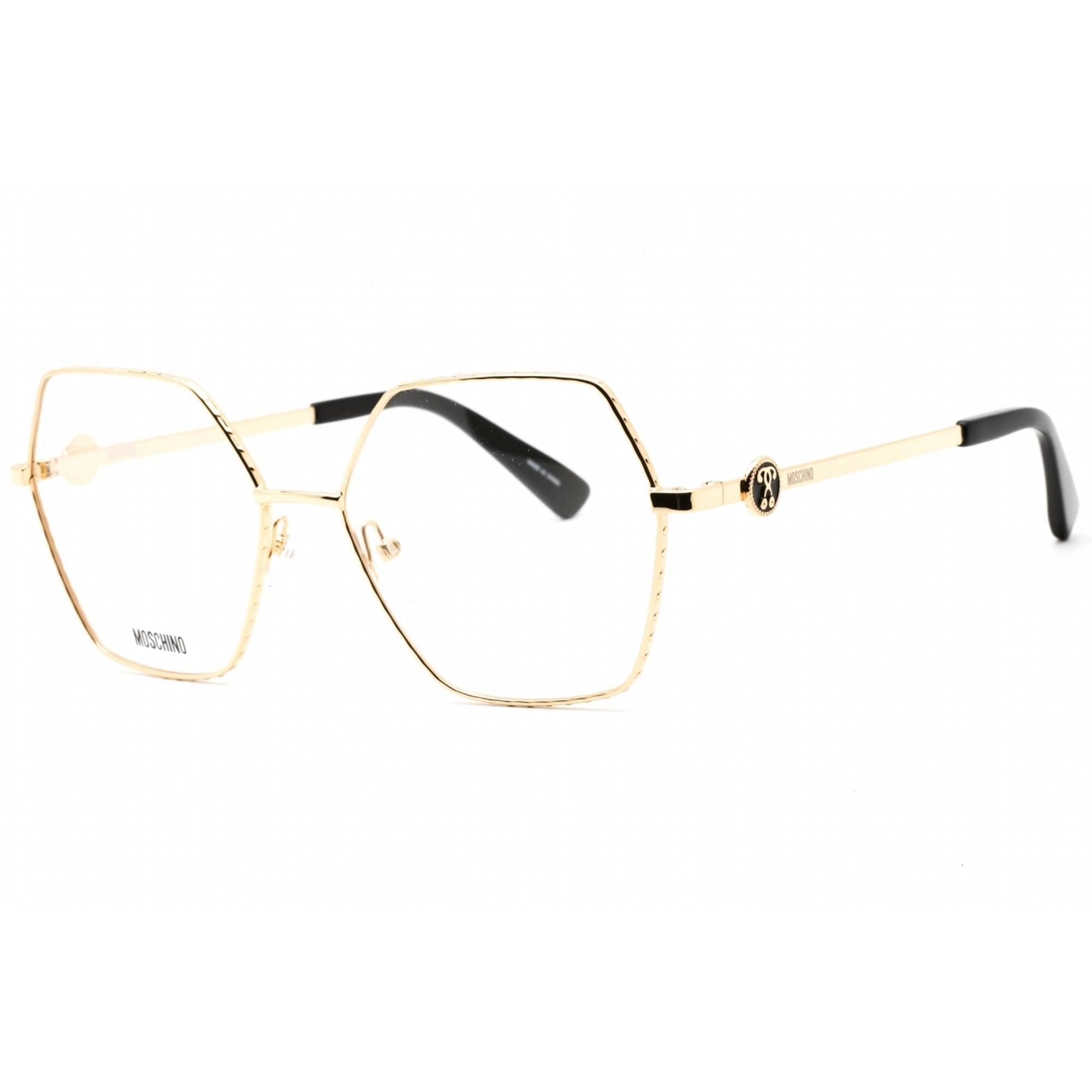 Moschino Women's Eyeglasses - Rose Gold Geometric Full Rim Frame | MOS593 0000 00