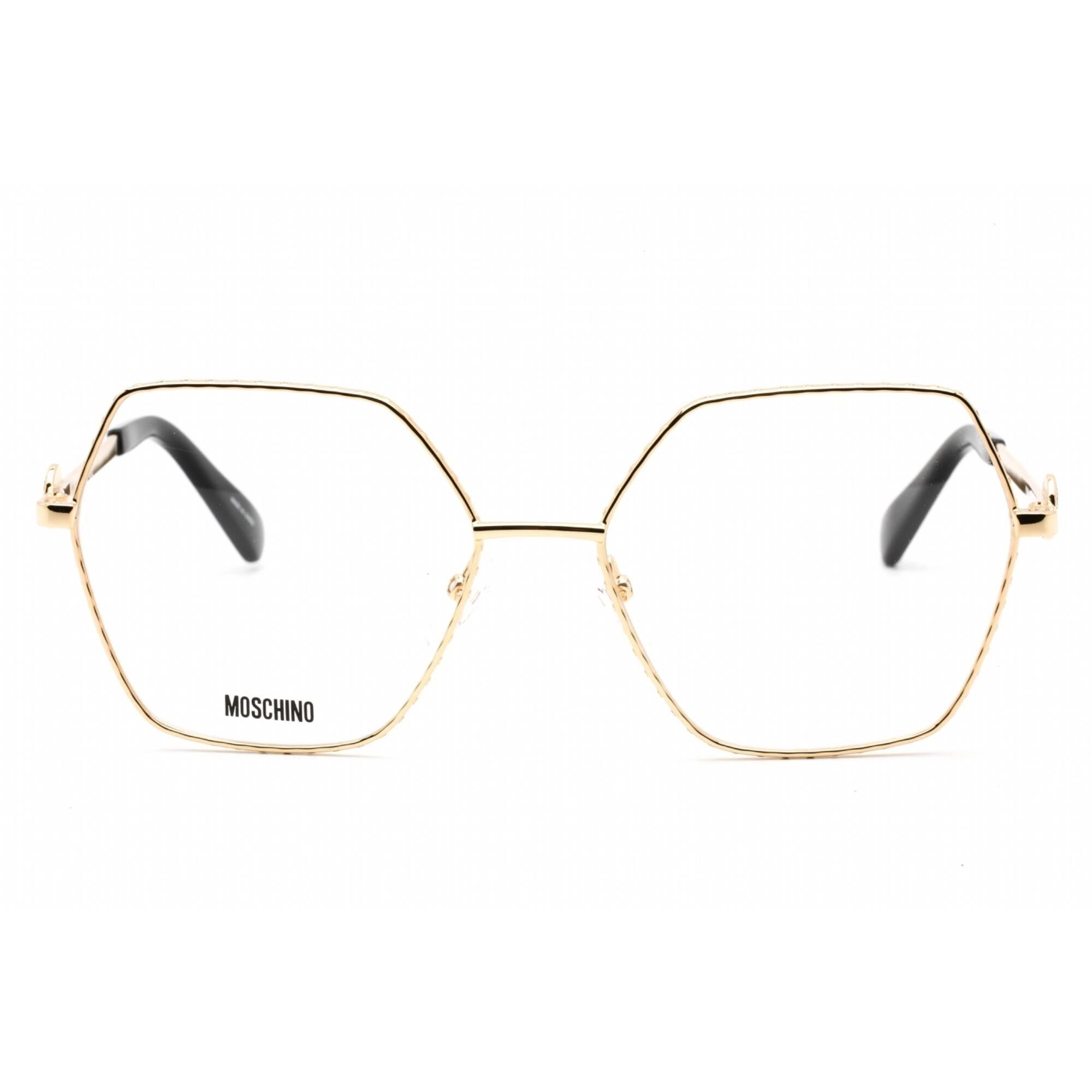 Moschino Women's Eyeglasses - Rose Gold Geometric Full Rim Frame | MOS593 0000 00
