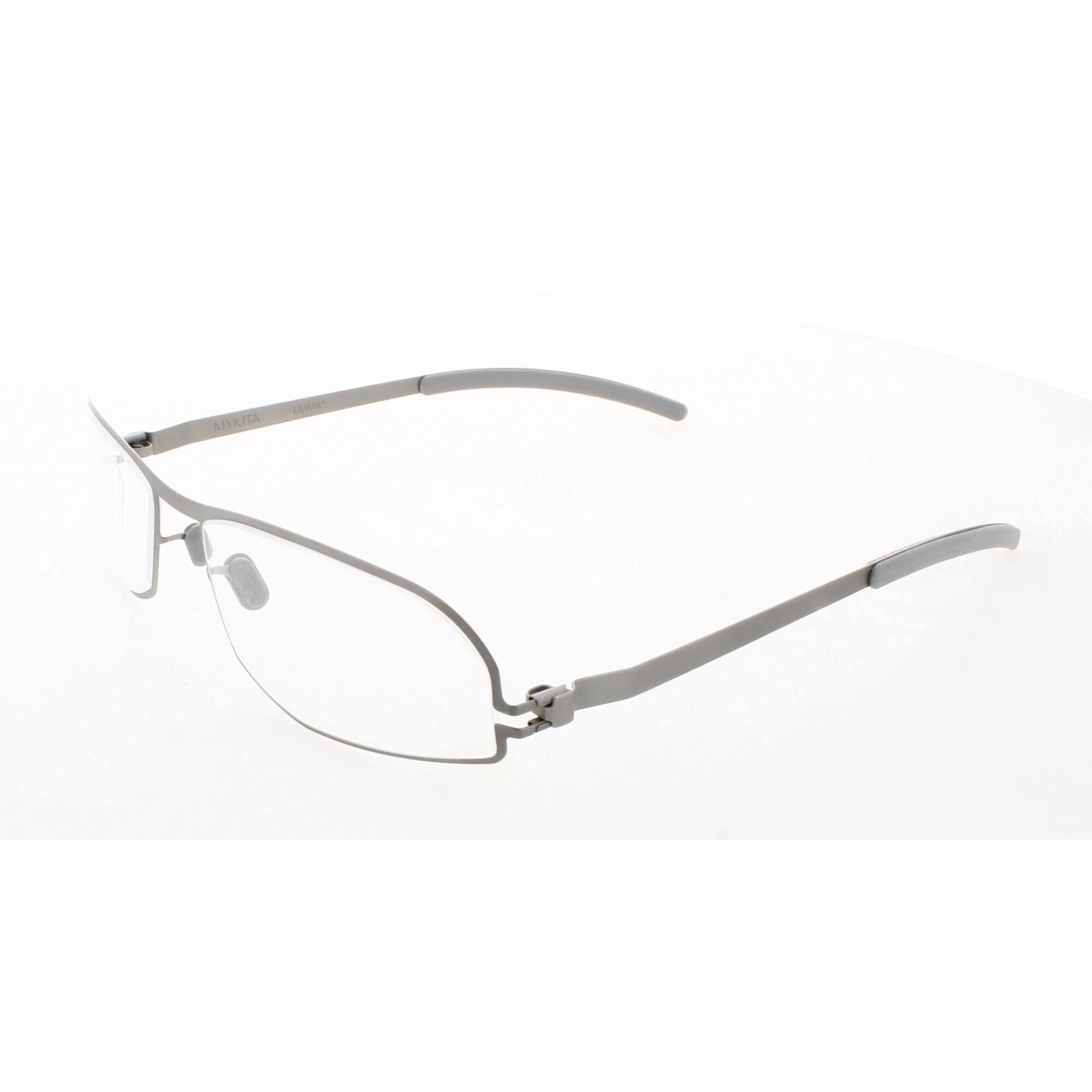 Mykita Unisex Eyeglasses - Grey Metal Rectangular Full Rim Frame | NO1-EMMA-GREY 004