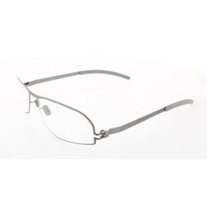Mykita Unisex Eyeglasses - Grey Metal Rectangular Full Rim Frame | NO1-EMMA-GREY 004