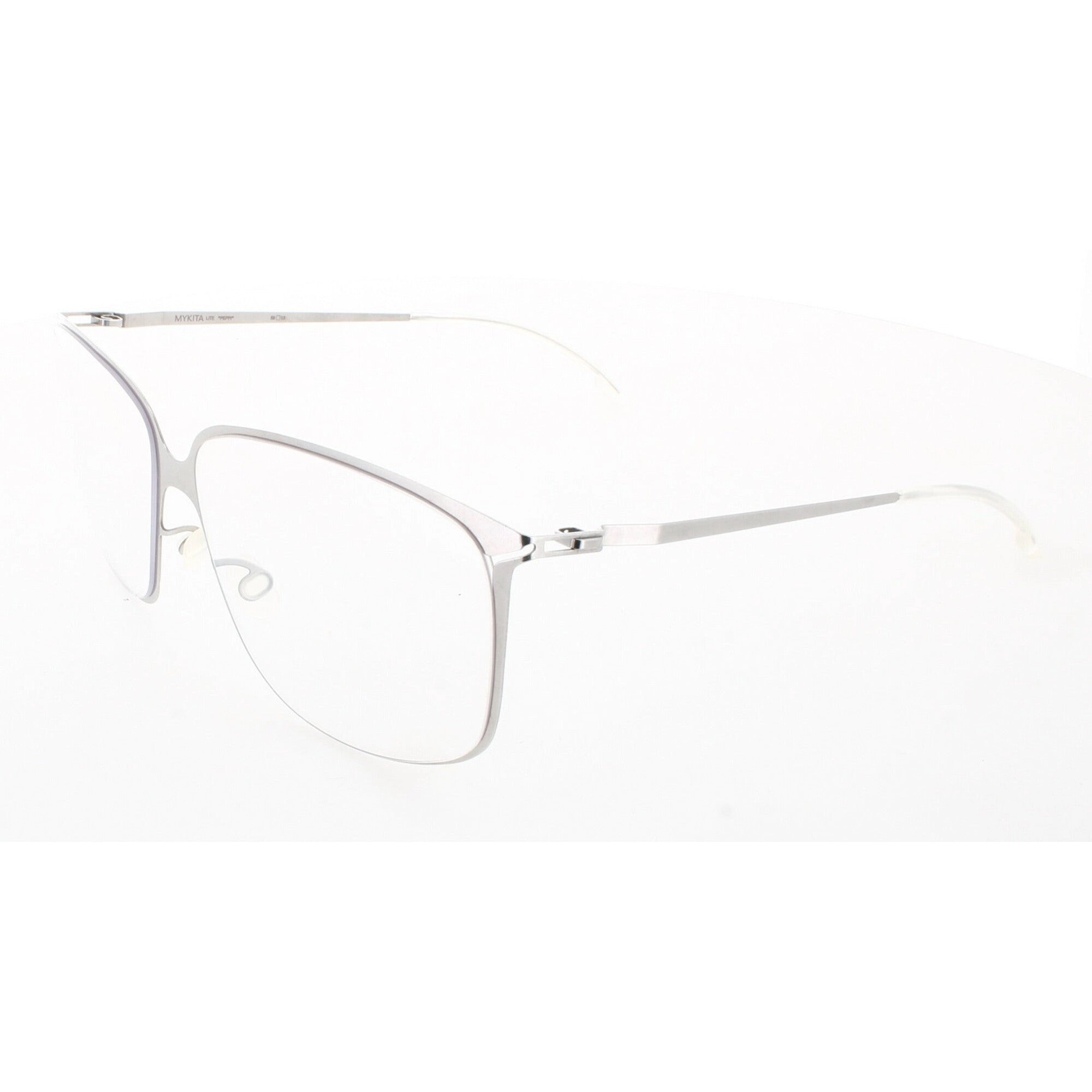 Mykita Unisex Eyeglasses - Shiny Silver Square Frame | LITE-PEPPI-SHINNY-SILVER 051