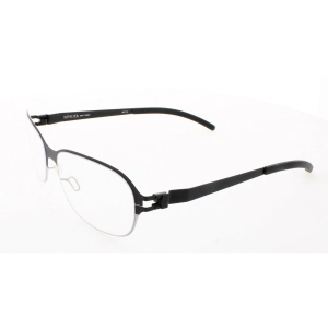Mykita Unisex Eyeglasses - Silver Black Square Full Rim | MINT-TORU-SILVER-BLACK 052