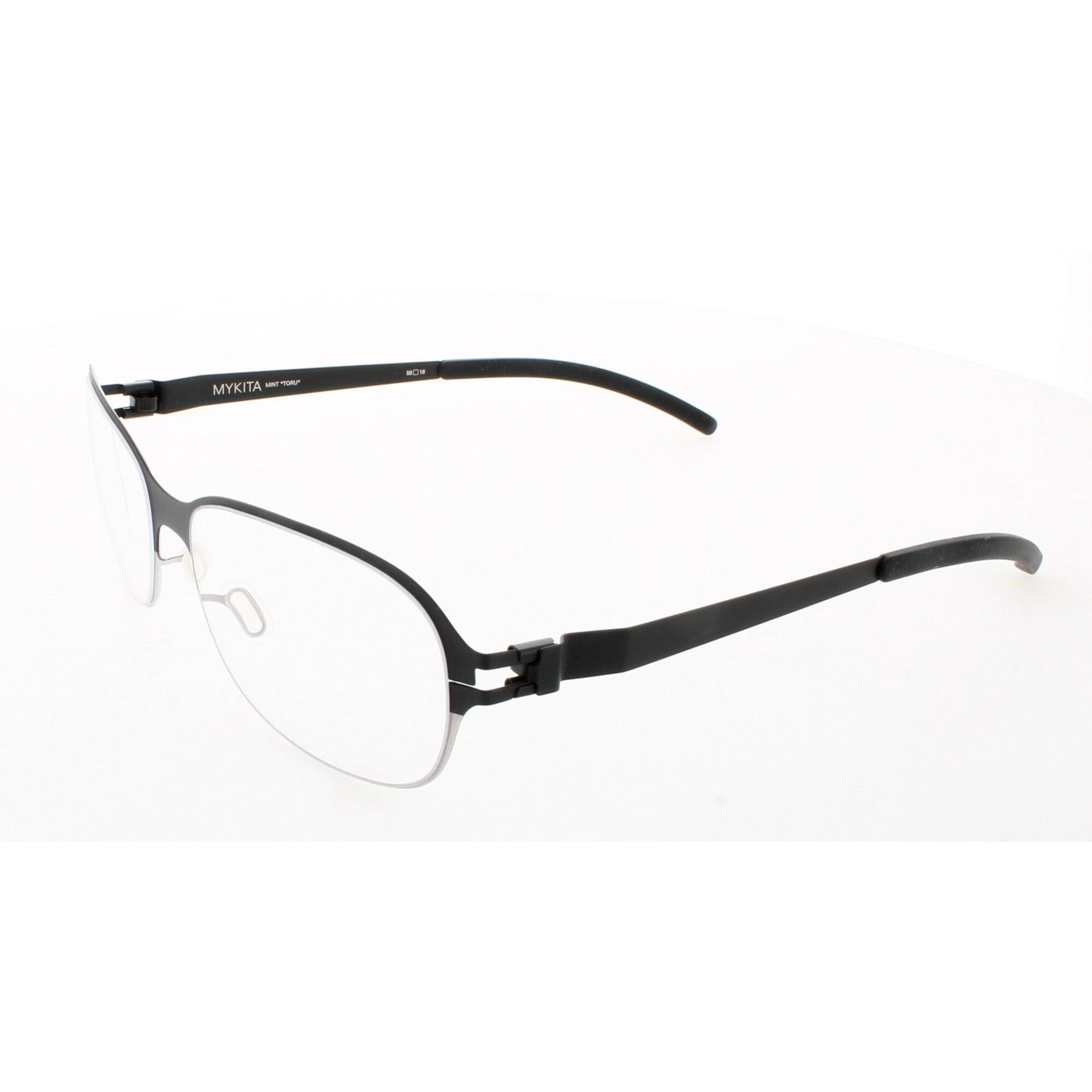 Mykita Unisex Eyeglasses - Silver Black Square Full Rim | MINT-TORU-SILVER-BLACK 052