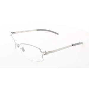 Mykita Unisex Eyeglasses - Silver Metal Rectangular Frame | NO1-EMILIA-SILVER 001