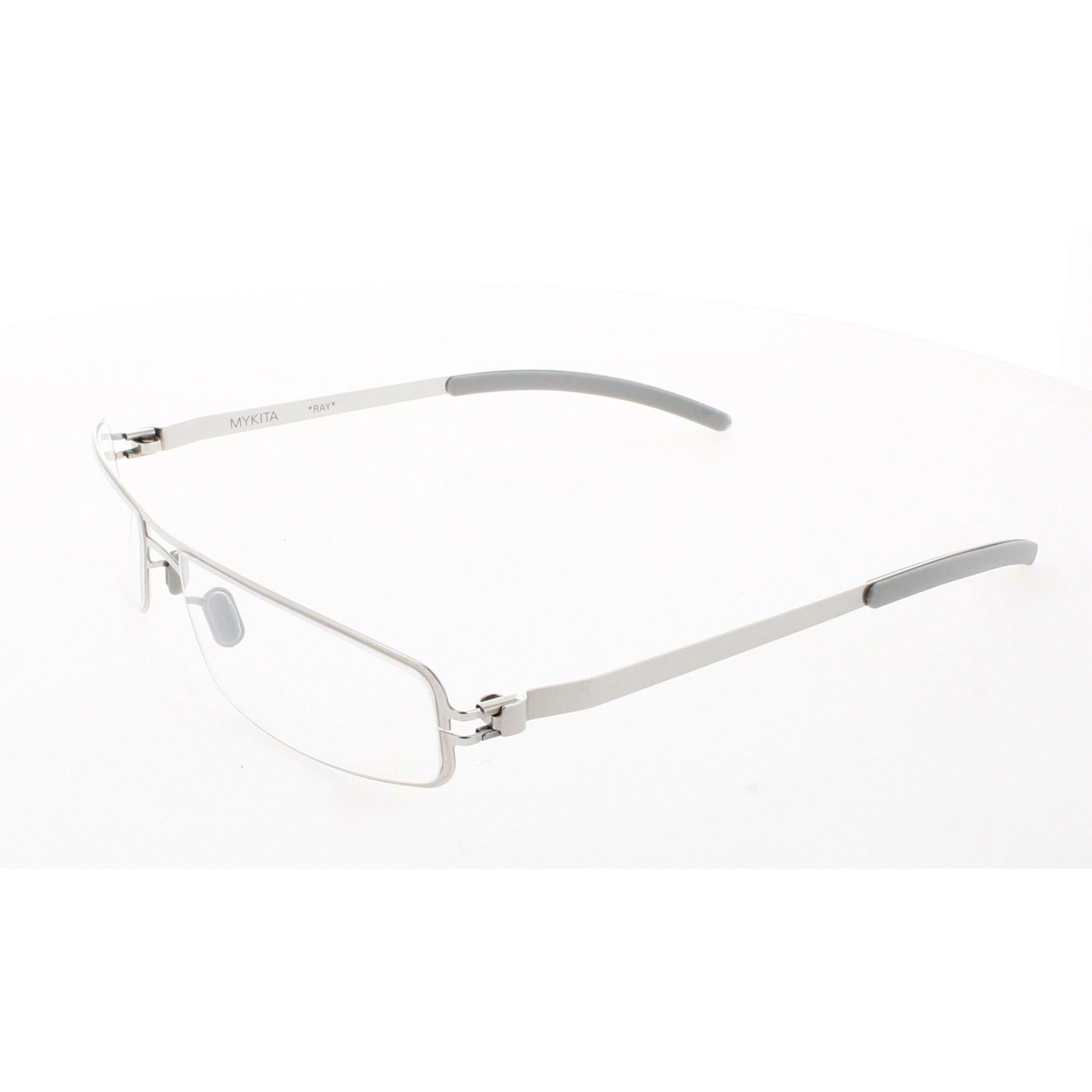Mykita Unisex Eyeglasses - Silver Rectangular Full Rim Frame | NO1 -RAY-SILVER-DEMO