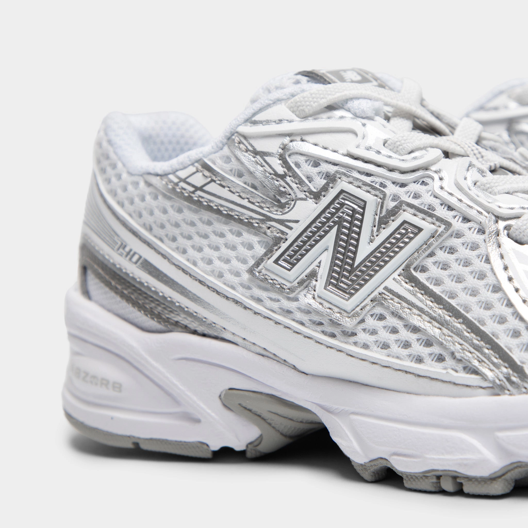 New Balance Children's 740 White / Silver Metallic