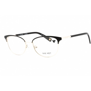Nine West Women's Eyeglasses - Black Metal Full Rim Cat Eye Frame | NW1091 001