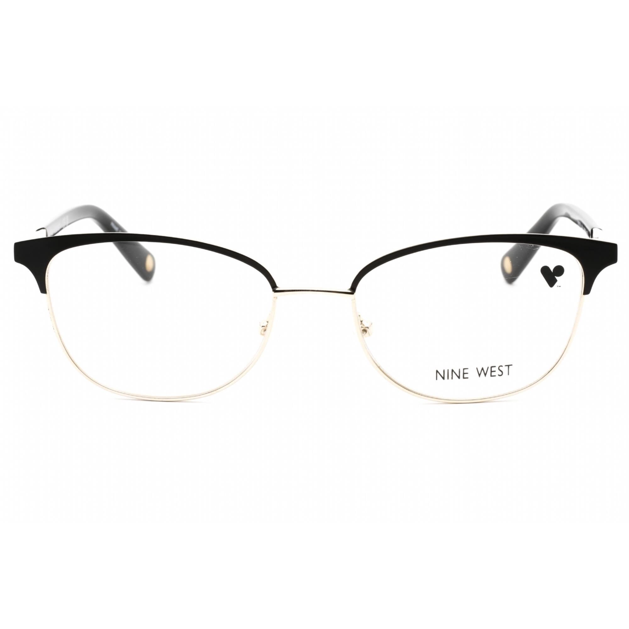 Nine West Women's Eyeglasses - Black Metal Full Rim Cat Eye Frame | NW1091 001