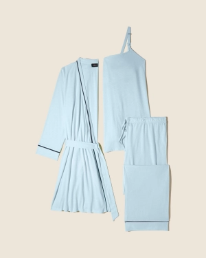 Nursing 3 Piece Pajama Set With Robe