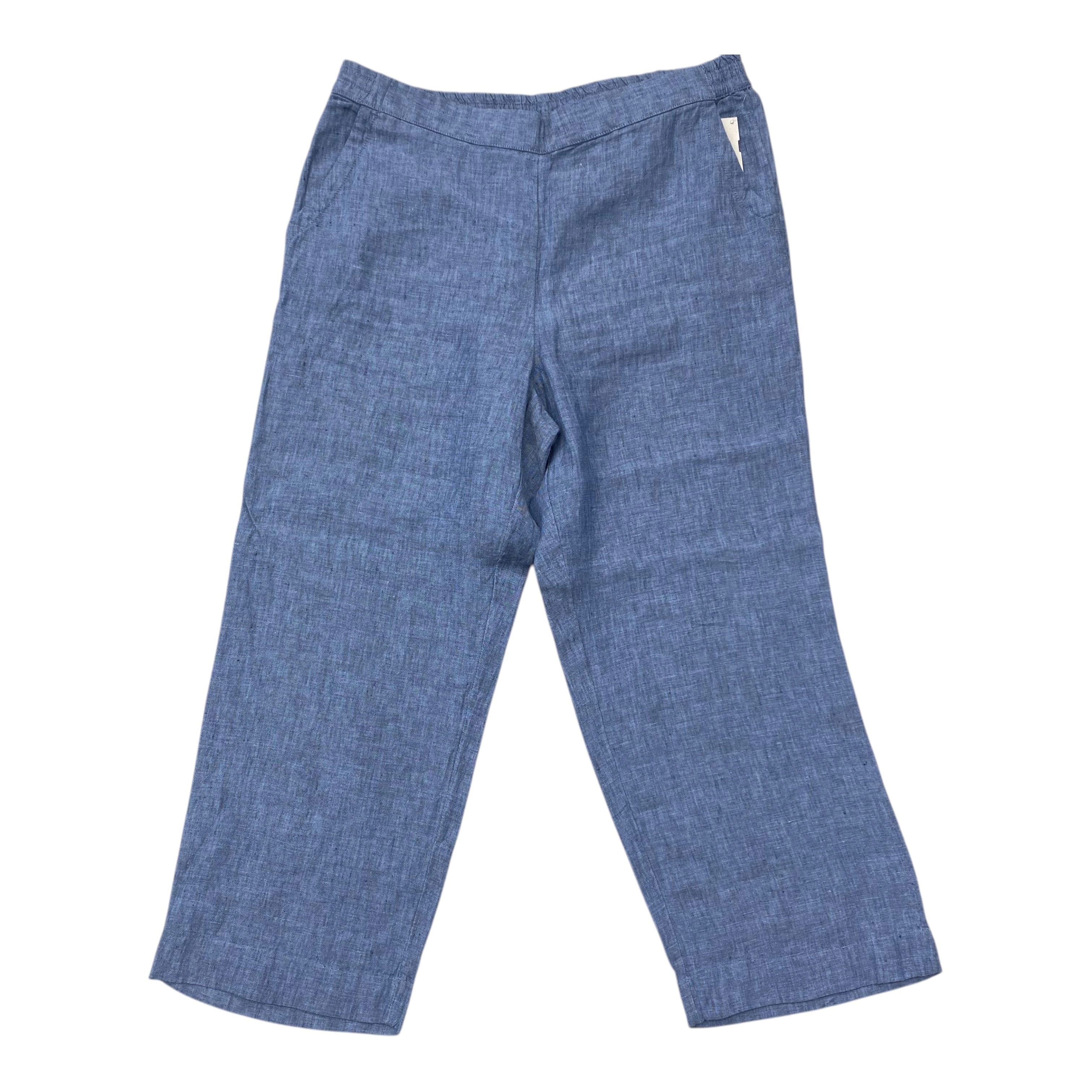 Pants Linen By Charter Club In Blue, Size:M