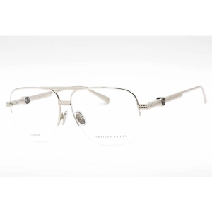 Philipp Plein Men's Eyeglasses - Shiny Palladium Metal Frame | VPP063W 0589