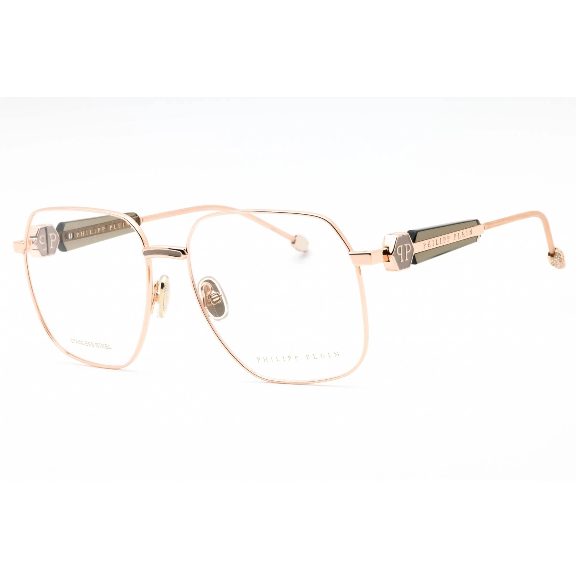 Philipp Plein Women's Eyeglasses - Polished Copper Gold W/Colored Parts | VPP126S 02AM