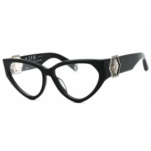 Philipp Plein Women's Eyeglasses - Shiny Black Plastic Cat Eye Frame | VPP163S 700K