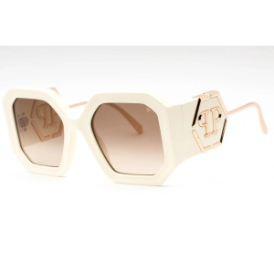 Philipp Plein Women's Sunglasses - Polished Ivory White Plastic Frame | SPP067 09ZQ