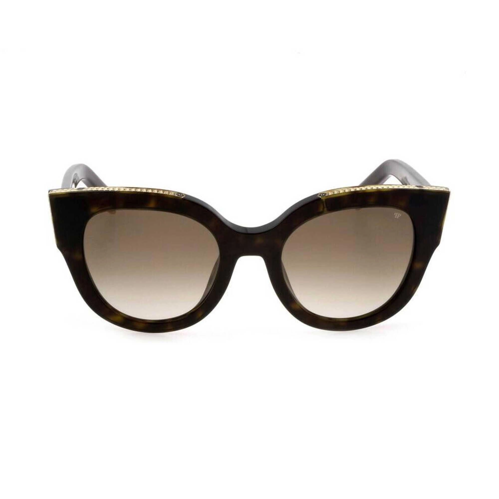 Philipp Plein Women's Sunglasses - Shiny Havana Frame Brown Lens | SPP026S 0722