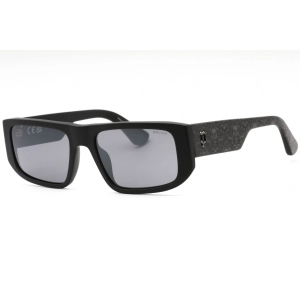 Police Men's Sunglasses - Matte Black Plastic Rectangular Full Rim Frame | SPLL13 703X