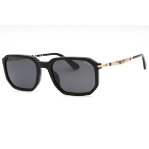 Police Men's Sunglasses - Shiny Black Acetate Geometric Full Rim Frame | SPLF67 0700