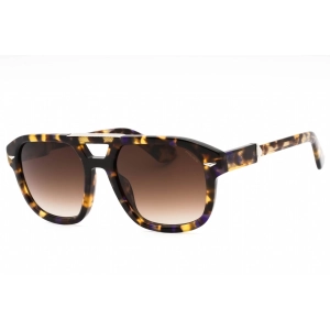 Police Men's Sunglasses - Shiny Havana Acetate Square Full Rim Frame | SPLL19M 0744