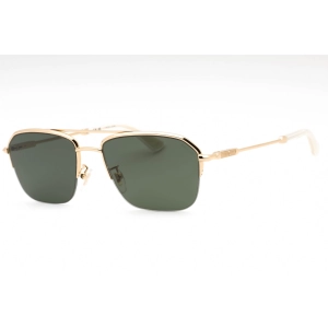 Police Men's Sunglasses - Shiny Rose Gold Metal Aviator Half Rim Frame | SPLL18 300Y