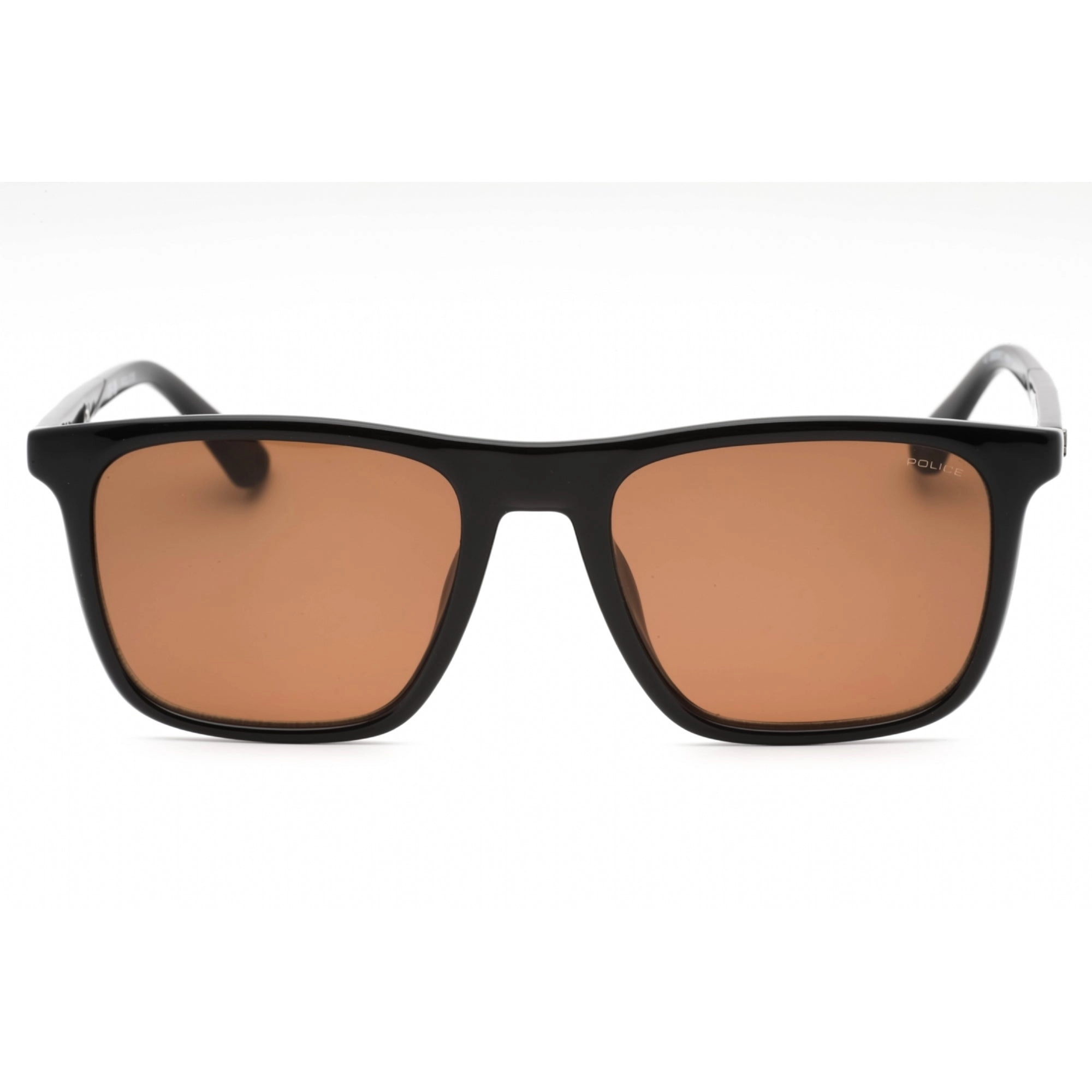 Police Men's Sunglasses - Shiny Transparent Grey Plastic Square Frame | SPLF17 0705