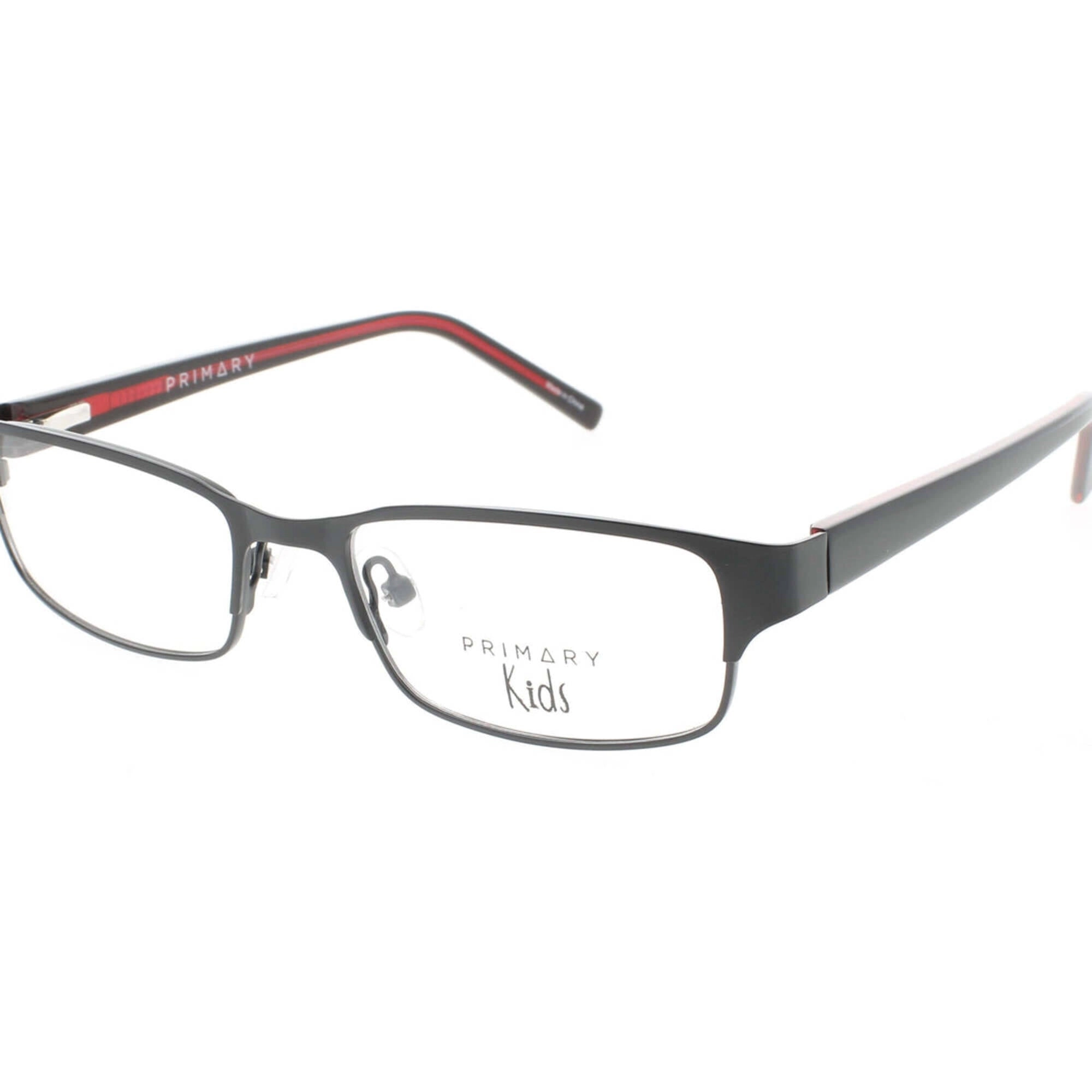 Primary Kid's Eyeglasses - Demo Lens Metal Rectangular Full Rim | Pk109 MatteBlack