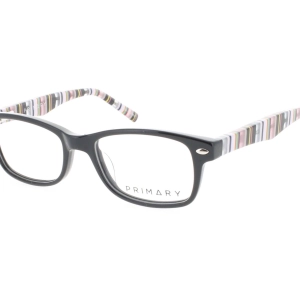 Primary Kid's Eyeglasses - Demo Lens Plastic Rectangular Full Rim Frame | Pk138 Black