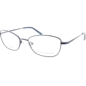 Primary Men's Eyeglasses - Demo Lens Titanium Cat Eye Full Rim Frame | Pt105 Navy