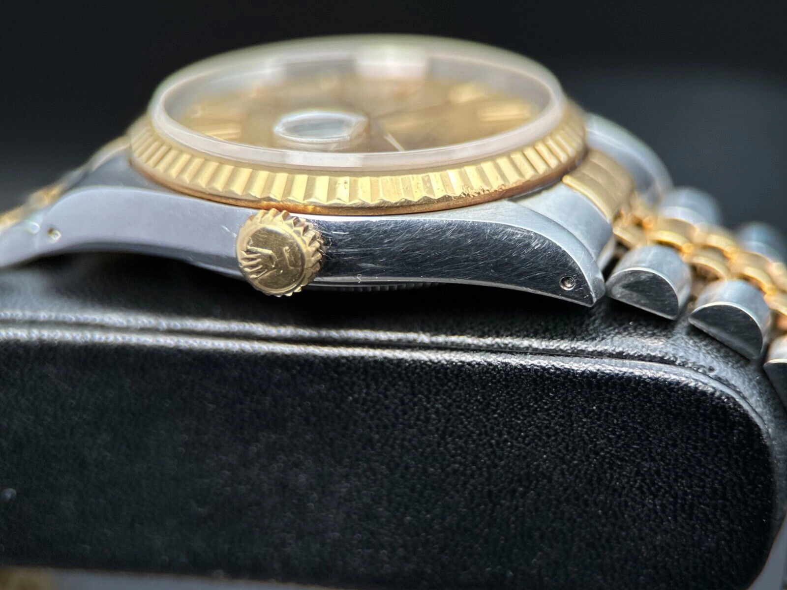Rolex Datejust 36 16233 Steel & Yellow Gold Jubilee Champagne Dial Watch