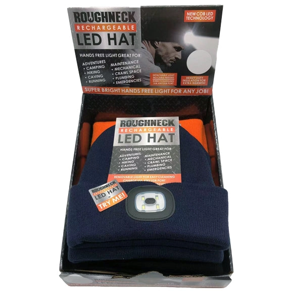 Roughneck LED Light Hat 6 Pieces Per Retail Ready Display 23274