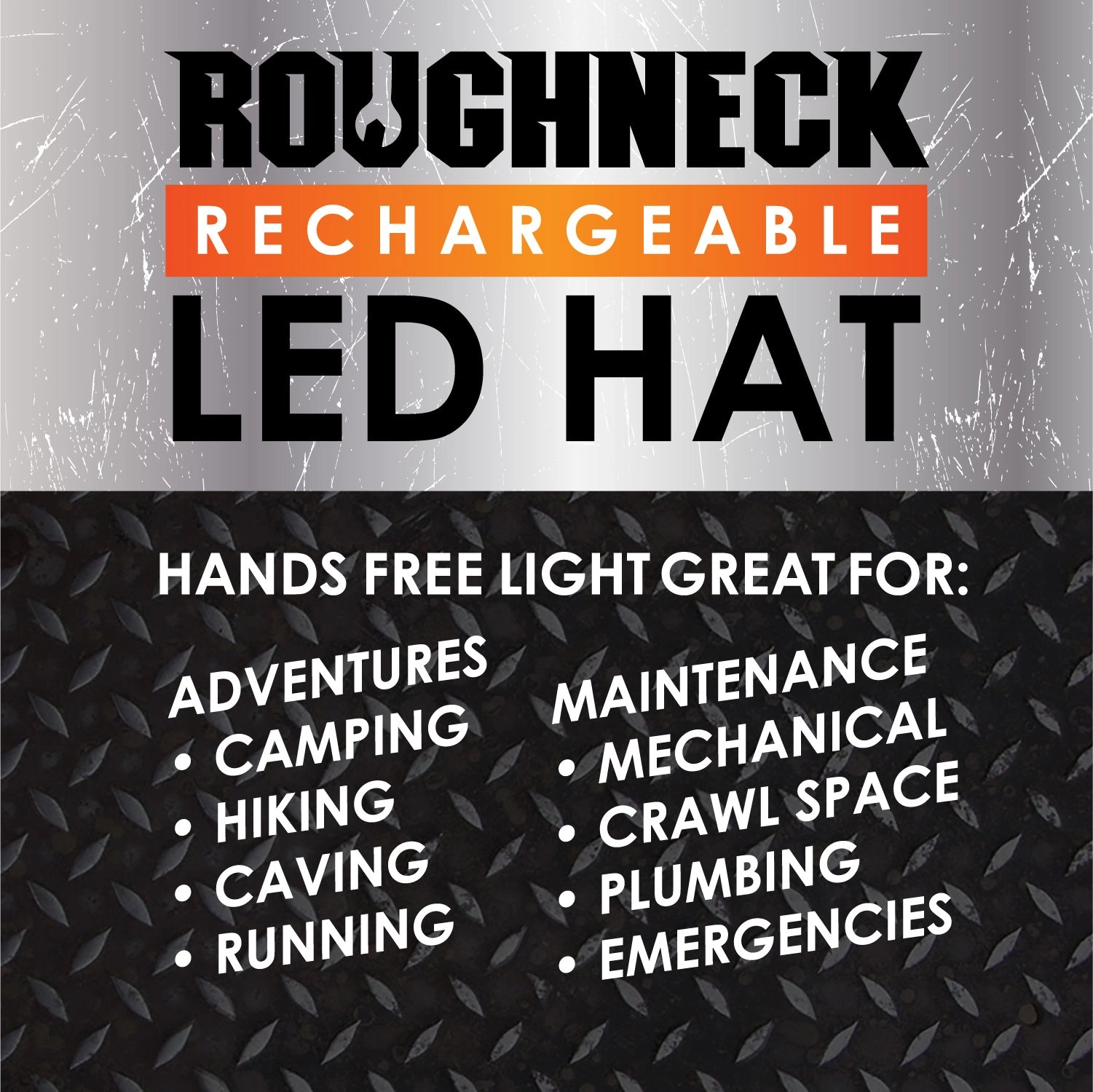Roughneck LED Light Hat 6 Pieces Per Retail Ready Display 23274