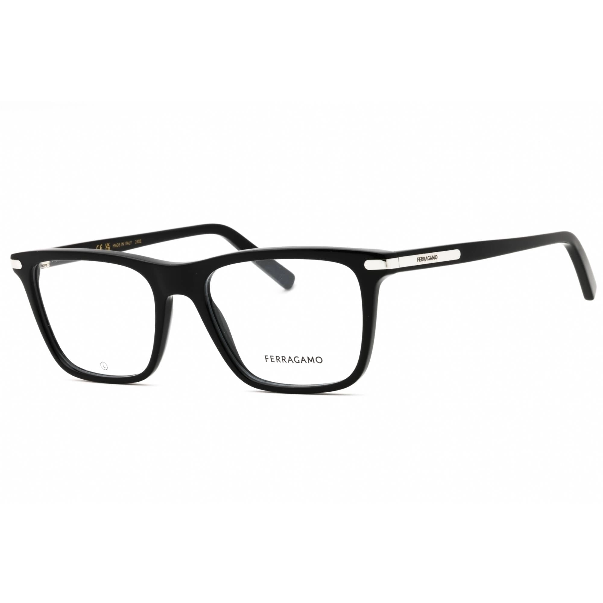 Salvatore Ferragamo Men's Eyeglasses - Black Acetate Square Full Rim | SF2959N 001