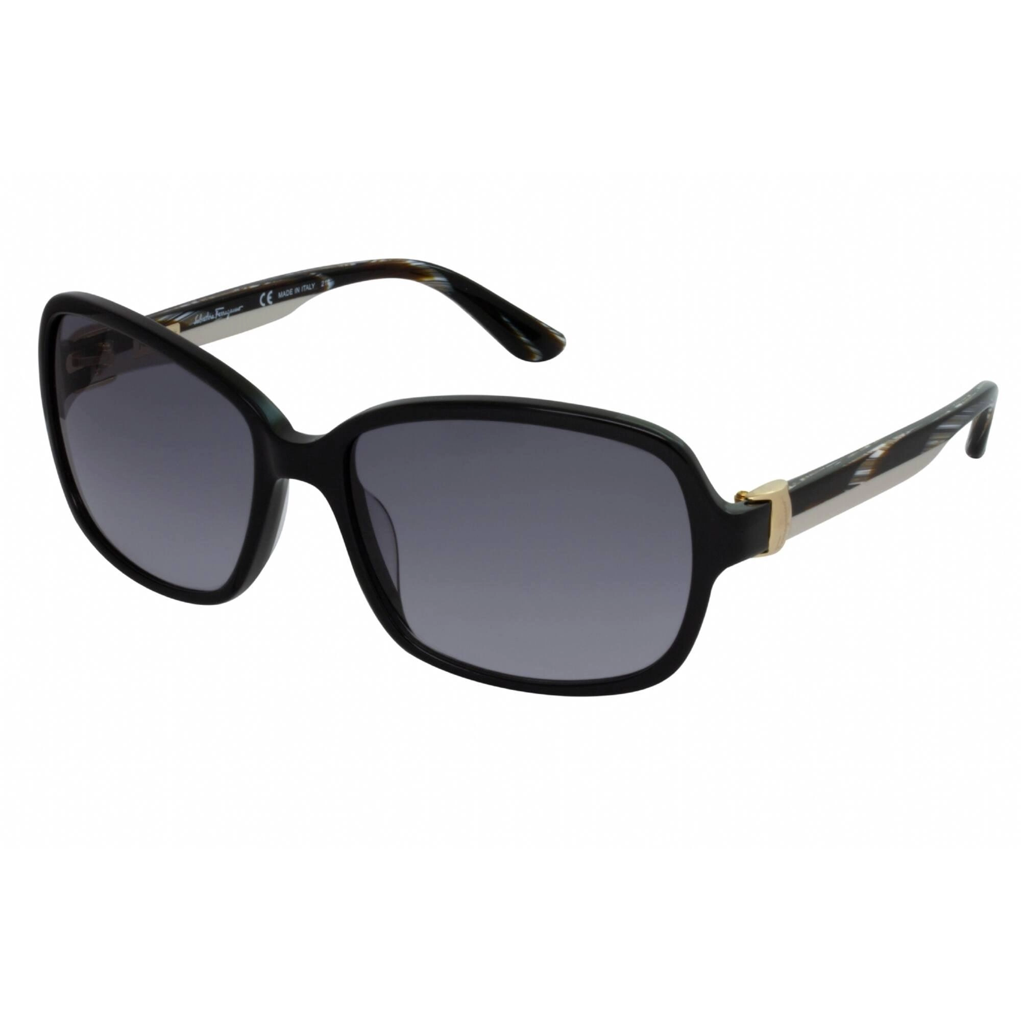 Salvatore Ferragamo Women's Sunglasses - Black Plastic Rectangular Frame | SF606S 001