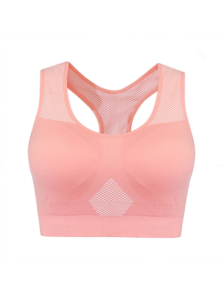 Seamless Mesh Panel Sports Bra