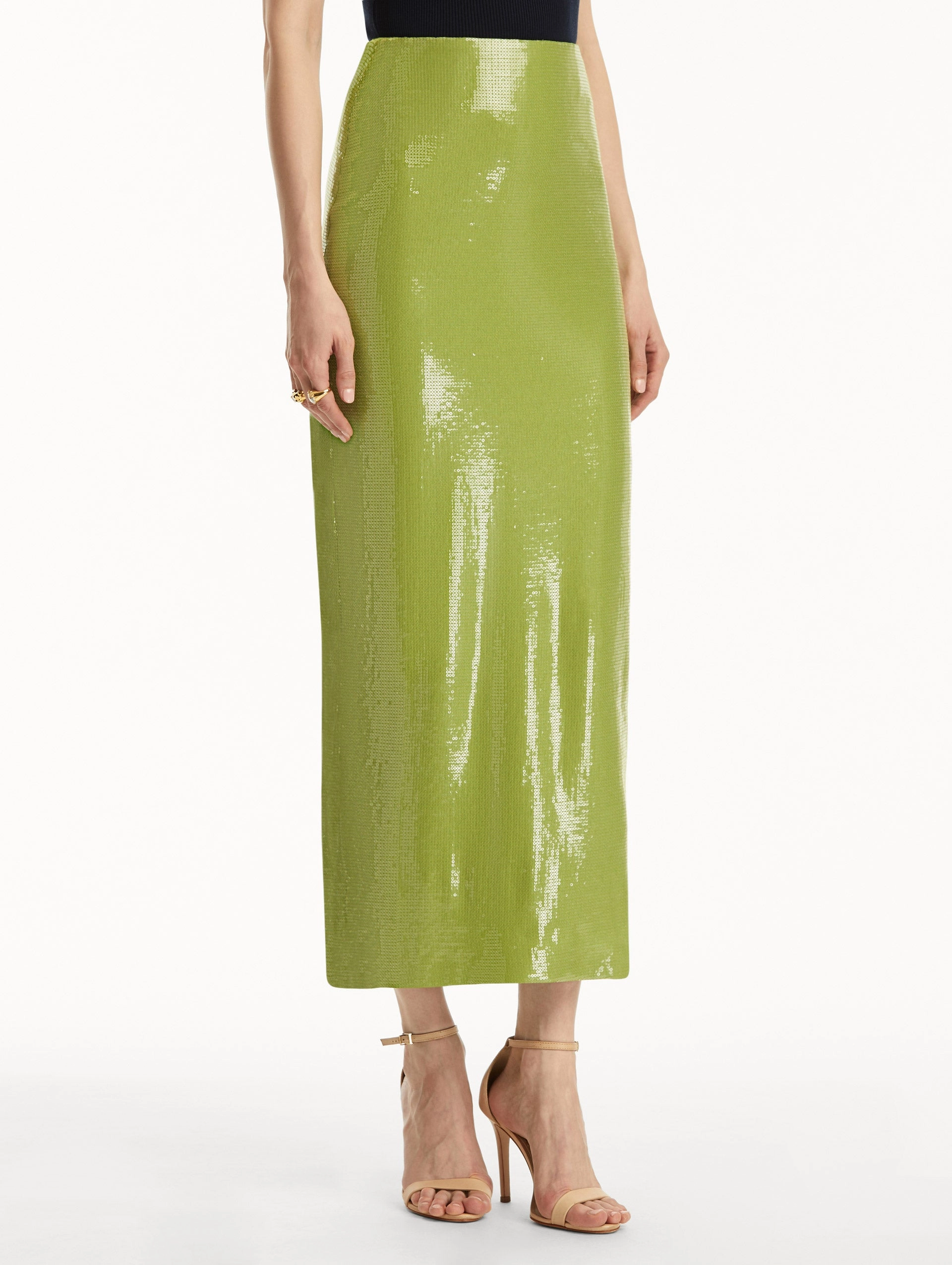 Sequin Jersey Pencil Skirt