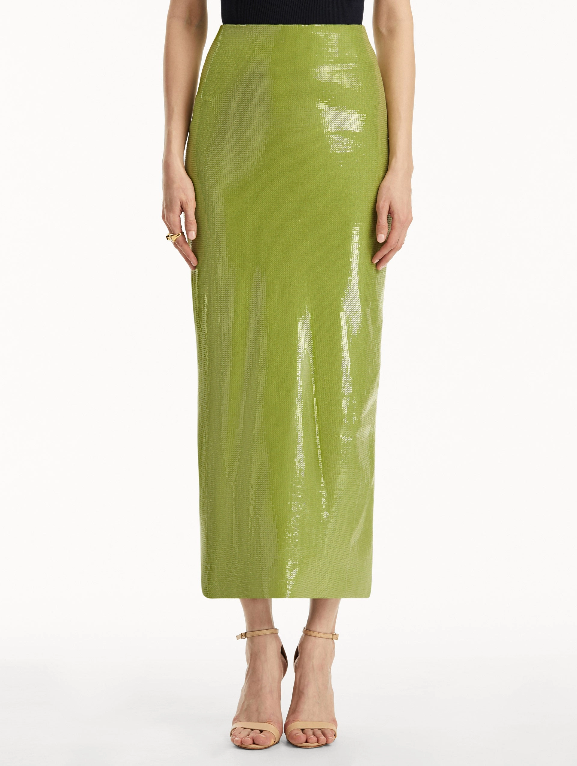 Sequin Jersey Pencil Skirt