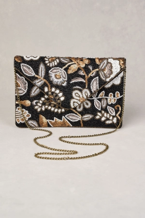 Sequin Paisley Clutch - Multicolour