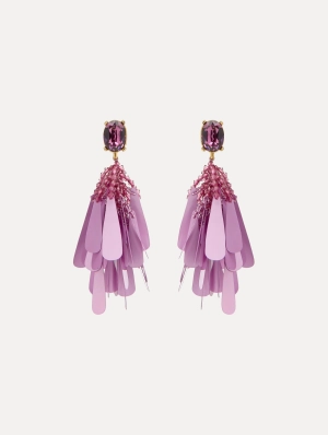 Sequin Petal Clip-On Earrings