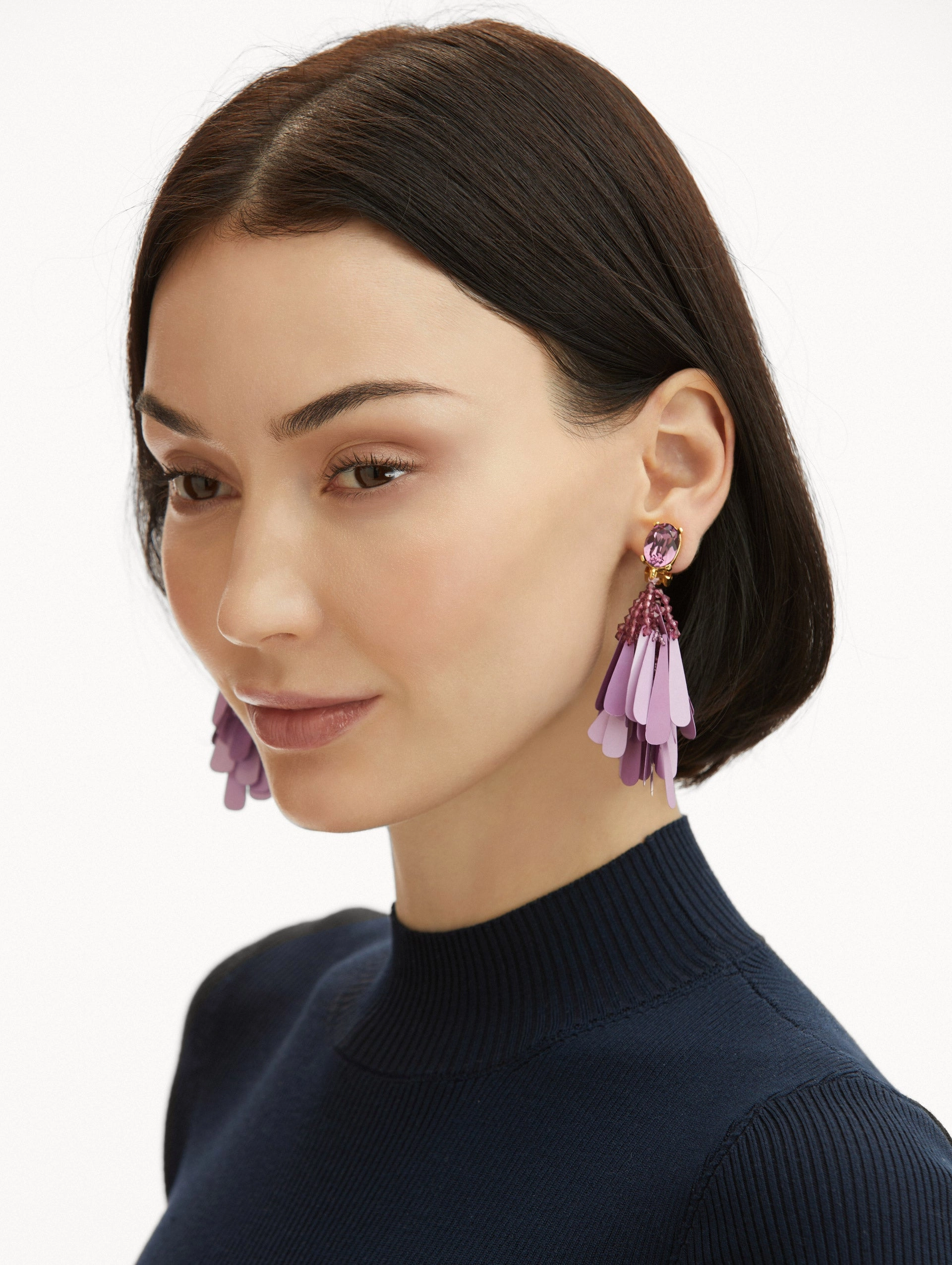 Sequin Petal Clip-On Earrings