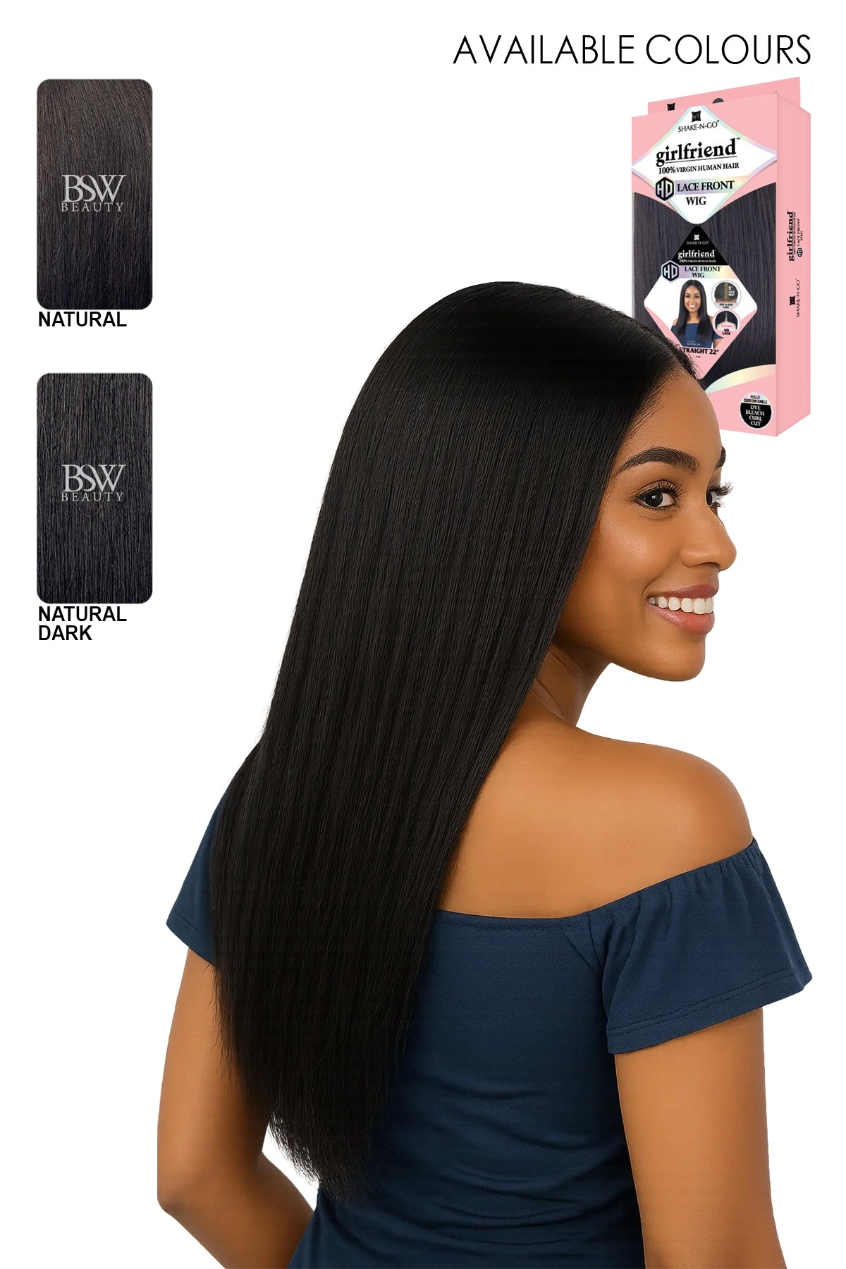 SHAKE N GO GIRLFRIEND 5" C-PART HD LACE FRONT WIG - STRAIGHT 22"