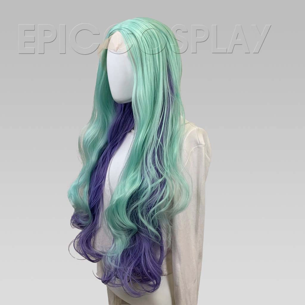 Signature - Minty Green and Purple Peekaboo Wig